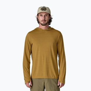 Мъжки суитшърт Patagonia Capilene Ultra Hoody bobcat brown/light bobcat brown x-dye