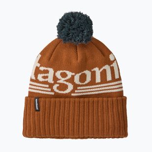 Зимна шапка Patagonia Powder Town hut tripper logo: cinnamon brown