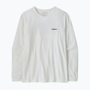Дамска блуза с дълъг ръкав Patagonia P-6 Logo Responsibili-Tee LS fiber white