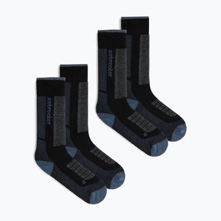 Дамски скоирски чорапи  Icebreaker Merino Ski+ Medium OTC 2 Pack black/dawn/graphite