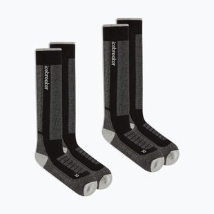 Мъжки скиорски чорапи Icebreaker Merino Ski+ Medium OTC 2 Pack black/ether/graphite