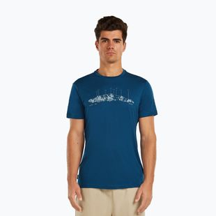 Мъжка тениска Icebreaker Merino 150 Tech Lite The Peaks atlantis