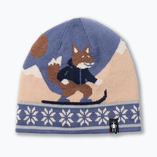 Детска зимна шапка Smartwool Reversible Art Beanie nightfall blue