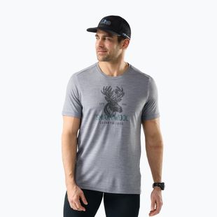 Мъжка тениска Smartwool Moose Mode Active Graphic Tee SS light gray heather