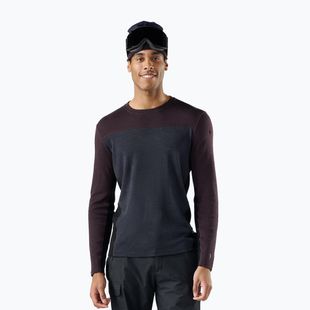 Мъжки термоактивен суитшърт Smartwool Classic Thermal Merino Base Layer Colorblock Crew Boxed mink/charcoal