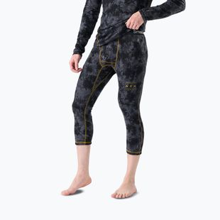 Мъжки термоактивни панталони Smartwool Classic Thermal Merino Base Layer 3/4 Bottom Boxed black tie dye/hny gold
