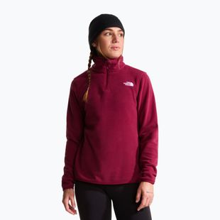 Дамски поларен суитшърт The North Face Glacier Fleece 1/4 Zip burgundy crush