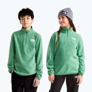 Детски поларен суитшърт The North Face Teen Glacier 1/4 Zip dimmed algae