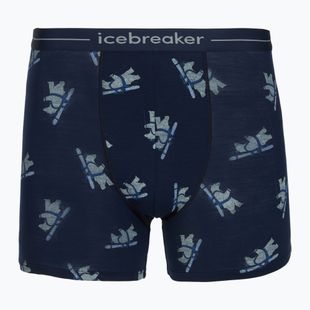 Мъжки термобоксерки Icebreaker Merino 150 Anatomica BearTour AOP Boxers midnight navy