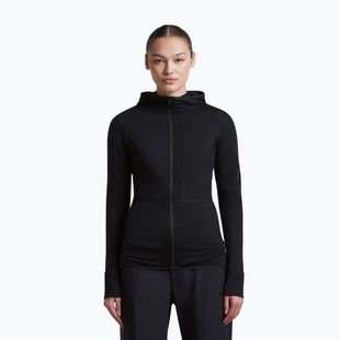 Дамски суитшърт за трекинг Icebreaker Merino 200 Realfleece Descender Half Zip Hoodie black