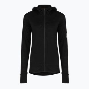 Дамски суитшърт за трекинг Icebreaker Merino 300 Realfleece Descender Zip Hoodie black