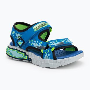 Детски сандали SKECHERS Mega Splash черни/сини/лайм