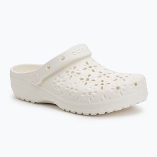 Crocs Classic Floral Cutout Clog chalk джапанки