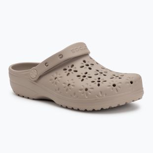 Crocs Classic Floral Cutout Clog джапанки сиво
