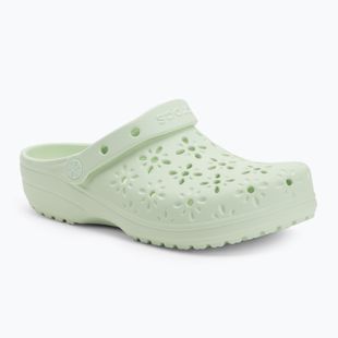Crocs Classic Floral Cutout Clog джапанки с нефритена окраска