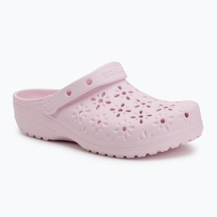 Crocs Classic Floral Cutout Clog розово мляко
