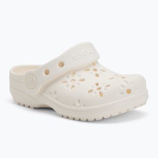 Crocs Classic Floral Cutout Clog Kids Toddler chalk джапанки