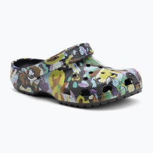 Чехли Crocs Classic Painted Floral black sand