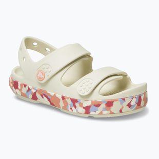 Детски сандали Crocs Crocband Cruiser Glow Confetti Band summit white/guava