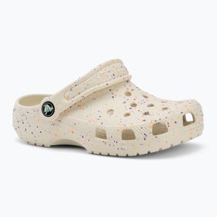 Детски чехли Crocs Classic Glow Paint Splatter summit white/multi