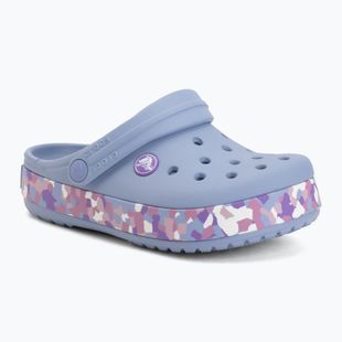 Детски чехли Crocs Crockband Glow Confetti Band blue haze/multi