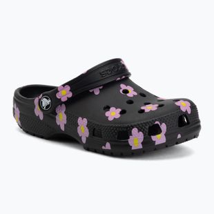 Детски чехли Crocs Classic Flower black