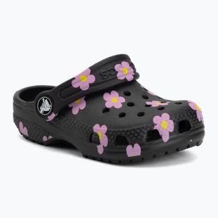 Детски чехли Crocs Classic Flower 212671 black