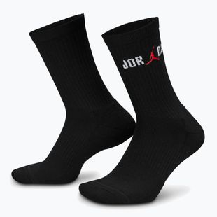 Чорапи Jordan Everyday Crew 1 pair black/white/university red