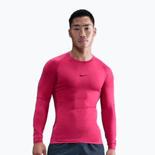 Мъжка блуза с дълъг ръкав за тренировка Nike Pro Dri-Fit Tight Fitness rush pink/black
