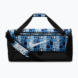 Чанта за тренировки Nike Brasilia 9.5 Aop 60 l university blue/black/white