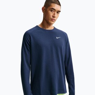 Мъжка блуза с дълъг ръкав за бягане Nike Stride Dri-Fit Waffle Crew midnight navy