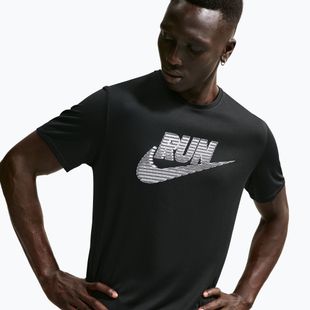 Мъжка тениска за бягане Nike Miler Dri-Fit UV black/white
