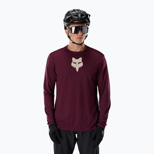 Мъжка велосипедна блуза с дълъг ръкав Fox Racing Ranger Fox Head LS dark maroon