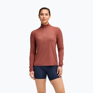 Дамски суитшърт за бягане HOKA GlideTech Quarter Zip rouge