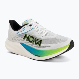 Обувки за бягане HOKA Rocket X 3 frost/electric lime