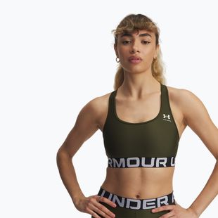 Спортен сутиен Under Armour HG Authentics Mid Branded expedition green/white