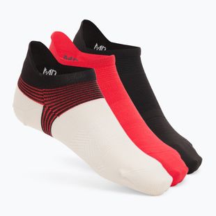 Мъжки чорапи Under Armour Dry Run Lite No Show 3 чифта stone/racer red/reflective
