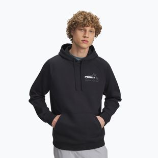 Мъжки суитшърт Under Armour Rival Fleece HBR Logo Hoodie black/white