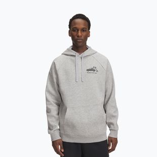 Мъжки суитшърт Under Armour Rival Fleece HBR Logo Hoodie mod grey light heather/castlerock