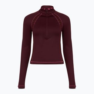 Мъжка тениска Under Armour ColdGear Textured 1/2 Zip, dark burgundy/fuchsia twilight/metallic silver