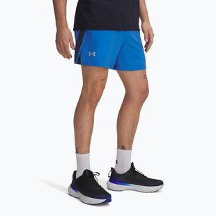 Мъжки шорти за бягане Under Armour Launch 5„ blue atlantis/washed navy/reflective
