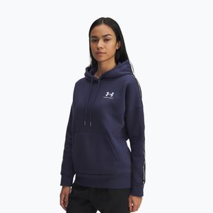Дамски суитшърт Under Armour Icon Fleece Taped Hoody washed navy/white