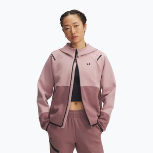 Дамски суитшърт Under Armour Unstoppable Fleece HZ tourmaline pink/maroon mist/black