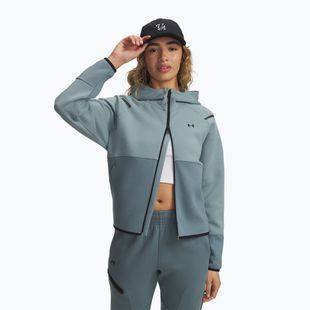 Дамски суитшърт Under Armour Unstoppable Fleece HZ serpentine/jasper blue/black