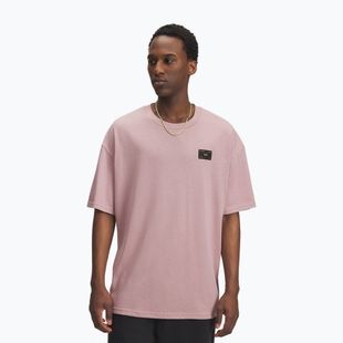 Мъжка тениска Under Armour Woven Label Heavyweight tourmaline pink/black