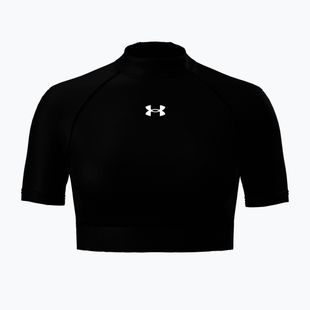 Дамска тениска за тренировка Under Armour HeatGear Crop Mock ultimate black/white