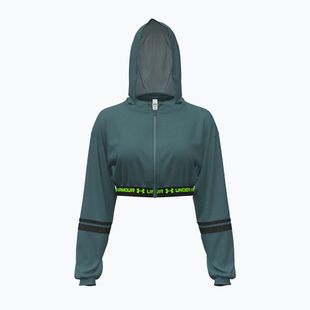 Дамски суитшърт Under Armour HeatGear Mesh FZ rack green/hyper green
