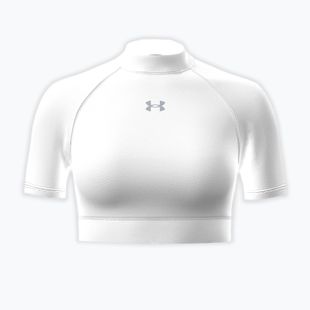 Дамска тениска за тренировка Under Armour HeatGear Crop Mock white/halo gray