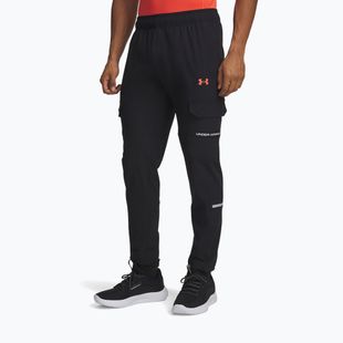 Мъжки панталони за тренировка Under Armour Tech Utility Woven black/castlerock/venom red