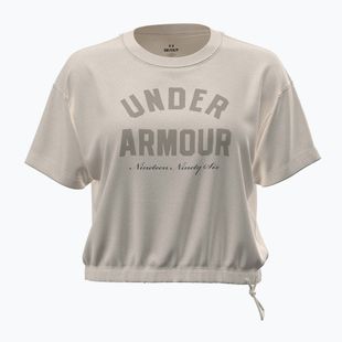 Дамска тениска за тренировка Under Armour Bungee Hem Tee summit white/khaki base